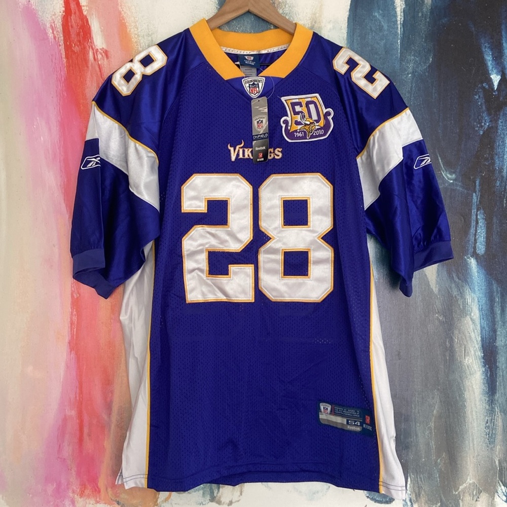 🔥NWT🔥2010 Adrian Peterson #28 Future HOF Minnesota Vikings On Field Jers…
